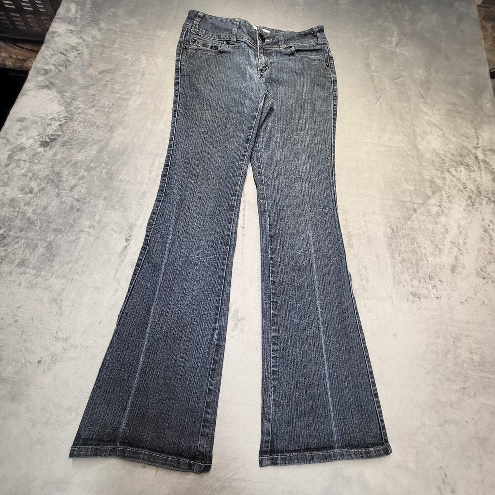 Mixit Jeans Womens Size 6 Blue Flare Stretch Denim Mid Rise Classic Style